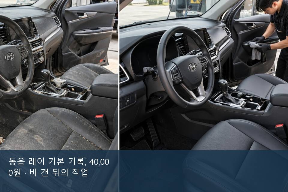 동읍 레이 기본 기록, 40,000원 · 비 갠 뒤의 작업
