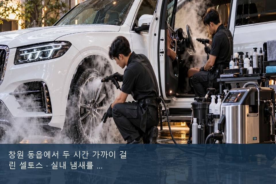 창원 동읍에서 두 시간 가까이 걸린 셀토스 · 실내 냄새를 연 기록